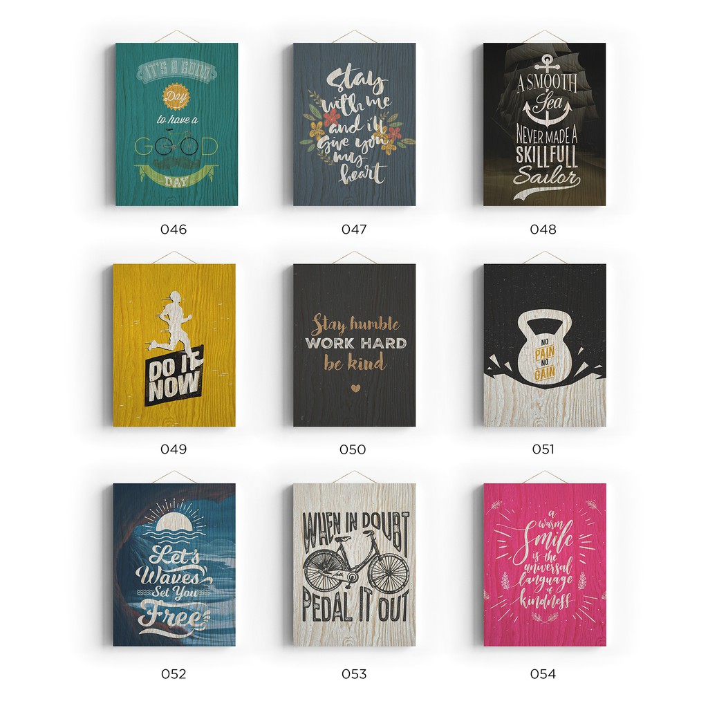Wall Decor Quote Hiasan Dinding Unik Wooden Vintage Kata Motivasi Lukisan Aesthetic