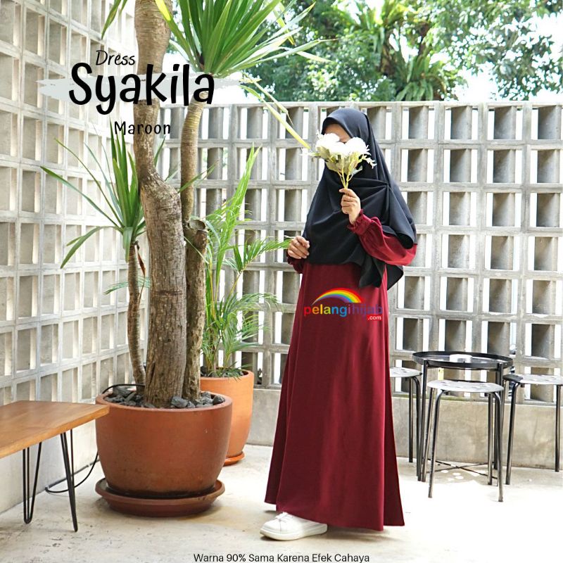 Gamis Syakila grade B pelangi hijab,Gamis cantik
