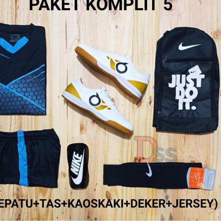[KODE WNRTQ] SEPATU FUTSAL ORTUS BBS PAKET KOMPLIT 5 MACAM SATU SET BONUS BAJU DRYFIT GRADE