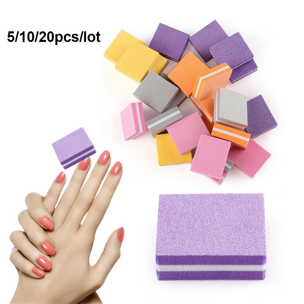 Suyo5 /10Pcs Nail Polisher Kecantikan Baru Dua Sisi Manicure Tool Polishing block