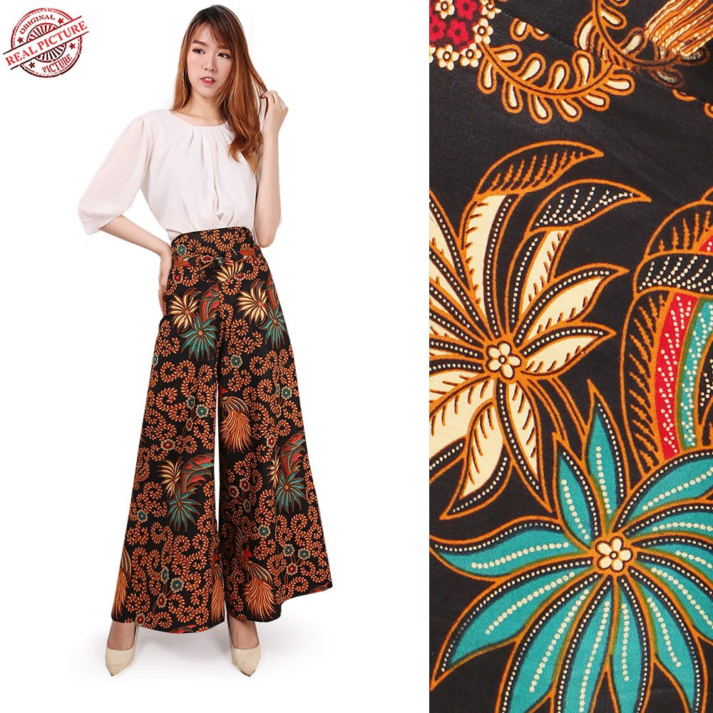 SB Collection Celana Panjang Herna Longpants Kulot Casual Batik Wanita