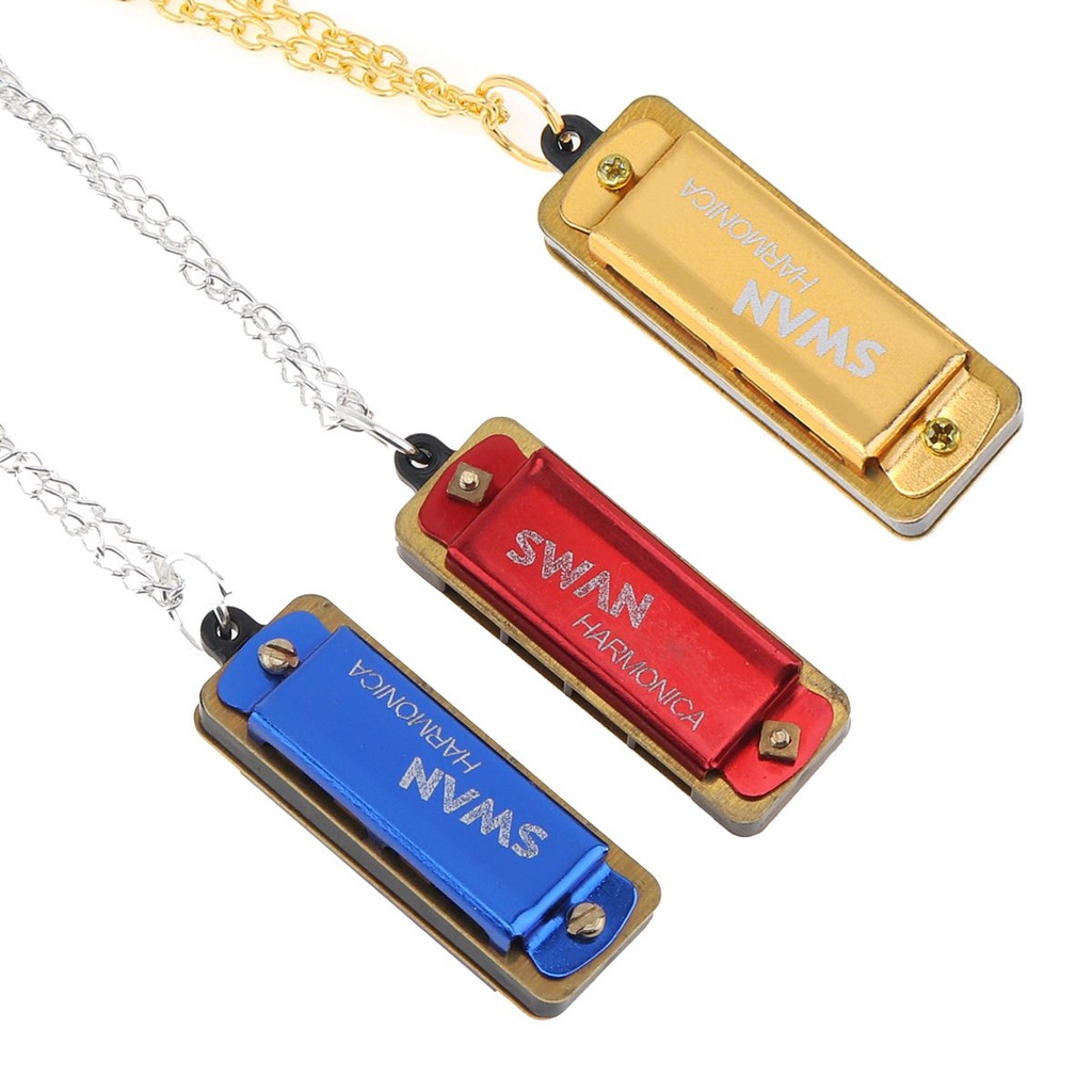 3pcs Harmonika 4 Lubang 8 Nada Bahan Metal Untuk Anak