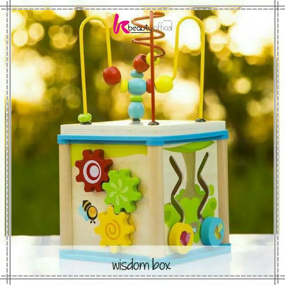 KB-M65 Mainan Edukasi Anak Puzzle Kayu Intelligence / Wisdom Box Busy Box Multifungsi Wooden Toys-5