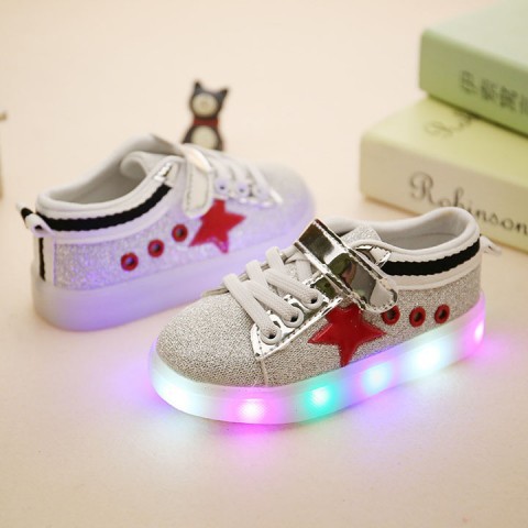 Star Velcro Shoes LED