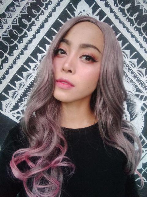 Wig Wanita Extension Panjang Ikal Bergelombang 65cm dengan 