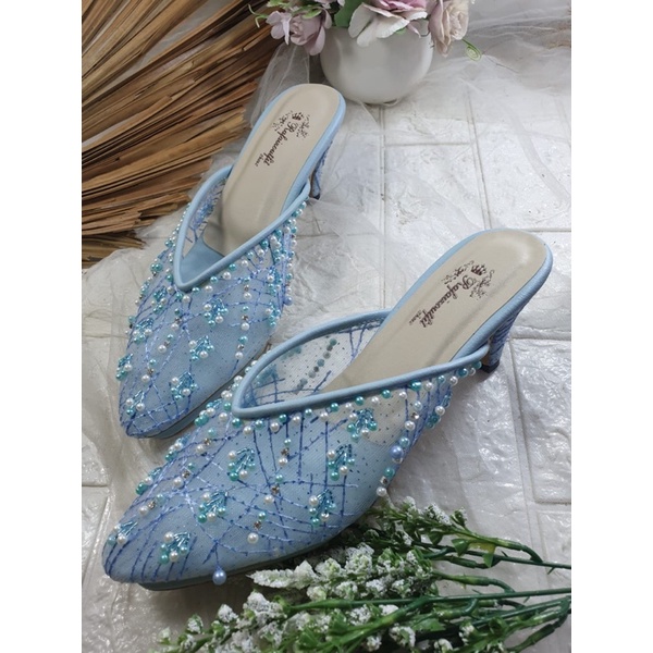 sepatu Marrisa babyblue tinggi 7cm lancip