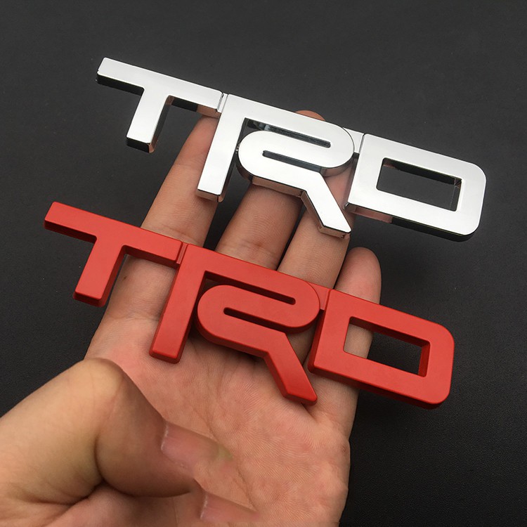 1x TRD Stiker Badge Emblem Bagasi Belakang Untuk Mobil Toyota