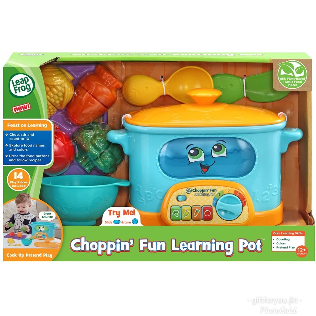 Leap Frog Choppin’ Fun Learning Pot Leapfrog Mainan Edukasi Anak Bayi Cook Toy Kid Baby Pretend Play