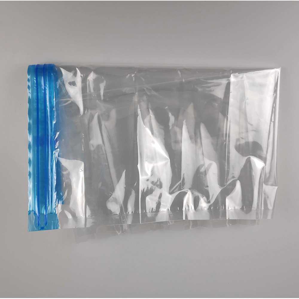 Tas Travel Organizer Plastik Vakum Kompresi 1 PCS / Kantong Vacuum Press Baju Travel / Plastik Vakum Baju Lipat Gantung Bedcover Selimut Jaket Boneka Besar / Tas Plastik Baju Laundry Bening / Vacum Bag Penyimpanan Pakaian Pompa Jumbo Plastik Motif Murah