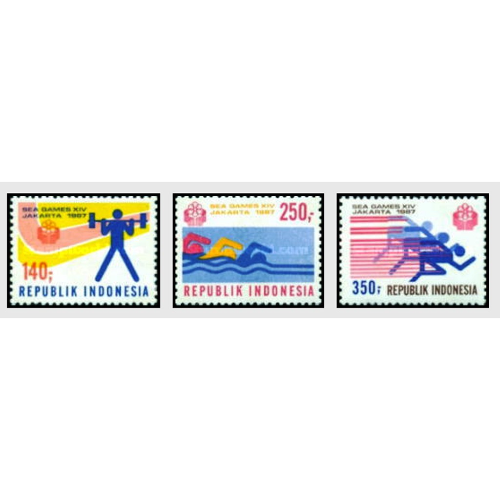

Perangko Filateli A3-80 Indonesia MNH 3v 10.06.1987 The 14th Southeast Asia Games Jakarta