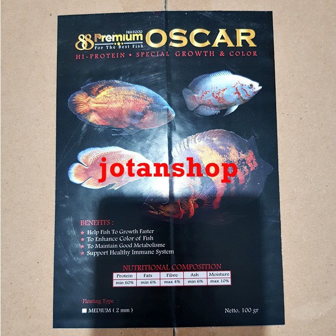 PELET PREMIUM 88 OSCAR PREDATOR OSKAR PAKAN MAKANAN PELLET IKAN HIAS