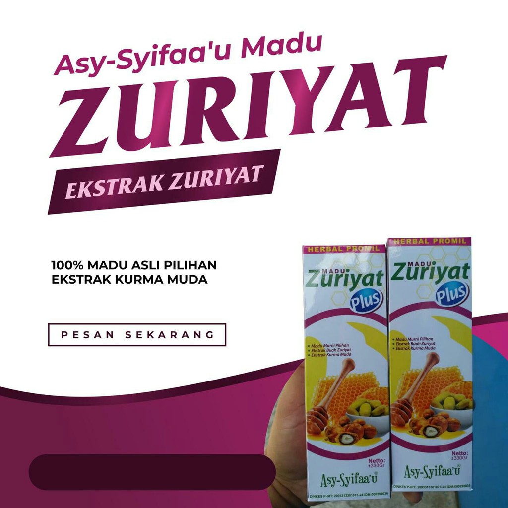 Madu Zuriat Promil Asy Syifaau | Madu Promil | Madu Amil | Original