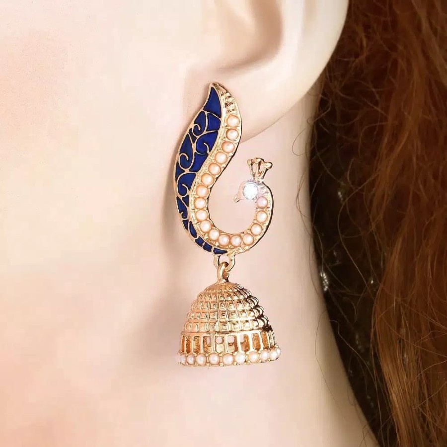 Special Promo Anting India Burung Merak Anting Pernikahan India Merak Gaya Retro