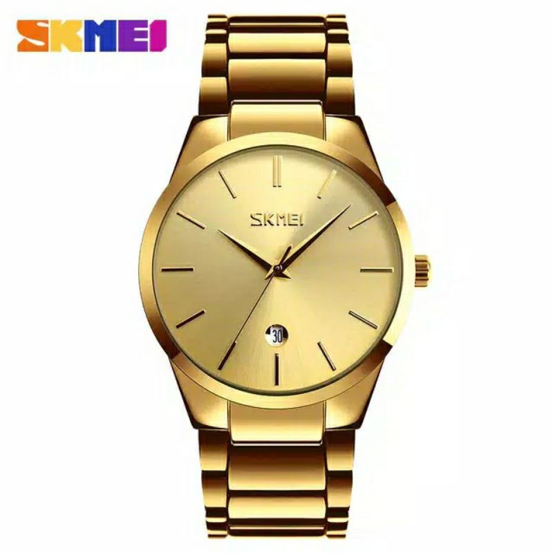 SKMEI 9140 Jam Tangan Watch Pria Wanita Digital Analog Date Tali Stainless