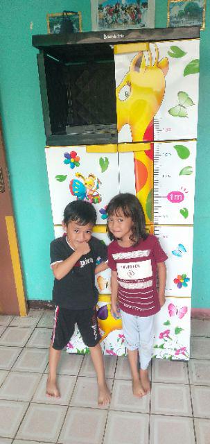 Lemari Plastik Lemari Pakaian Homey Premium Jerpah Susun 4 (jumbo)