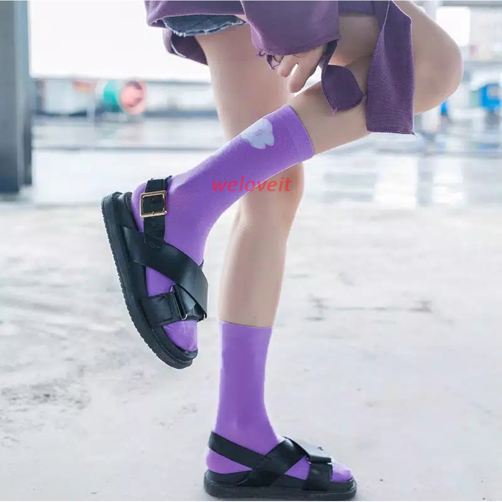 Kaos Kaki Panjang Wanita Motif Bunga