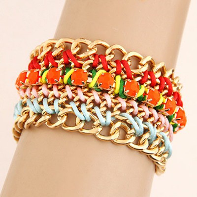 Gelang Fashion Multilayer Weaving Wide Design T666DF