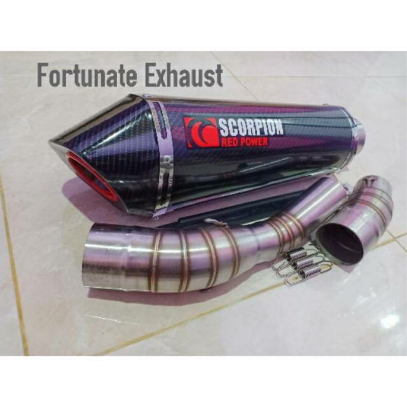 Knalpot scorpion karbon slip on ninja 250 karbu ninja 250 fi dan z250 knalpot racing