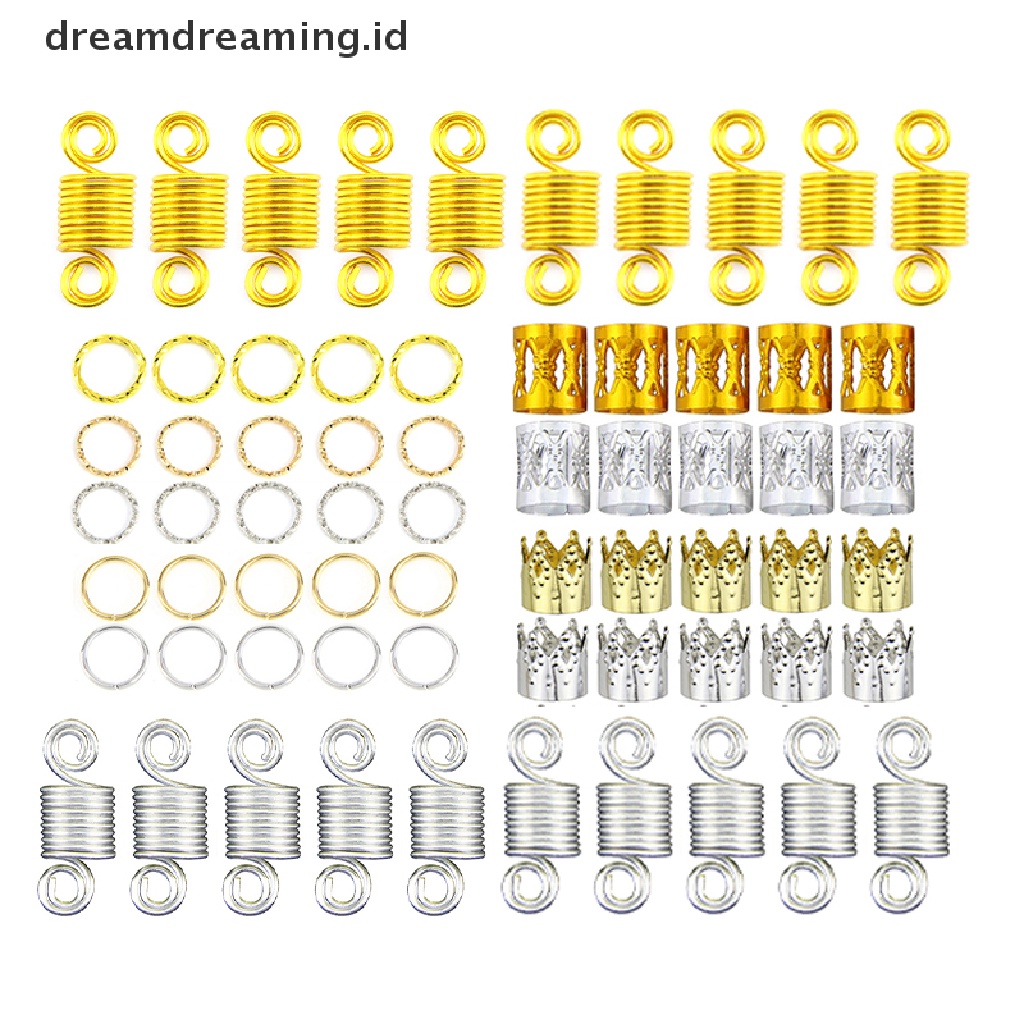 (dreamdreaming.id) 100pcs / Set Klip Rambut Extension Kepang Gimbal