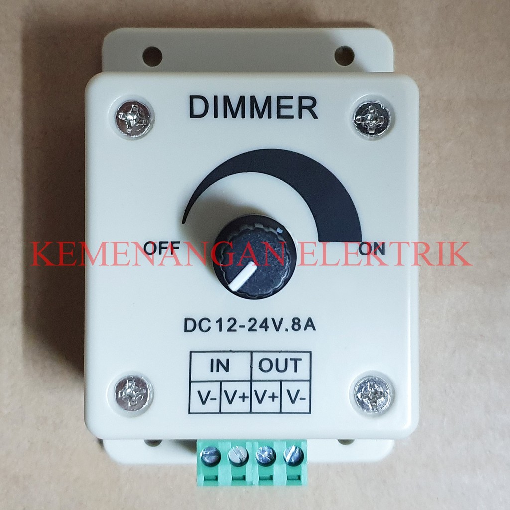 DIMMER DC 12-24V 8A / 12-24 VOLT 8 AMPERE SINGLE COLOUR / DIMMER LED STRIP