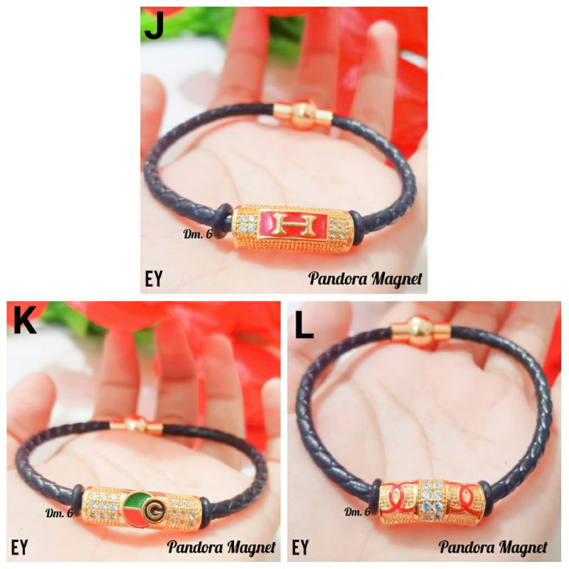 Gelang Pandora kunci Magnet Liontin Tabung Varian Motif dan Warna Limited edition (COD)