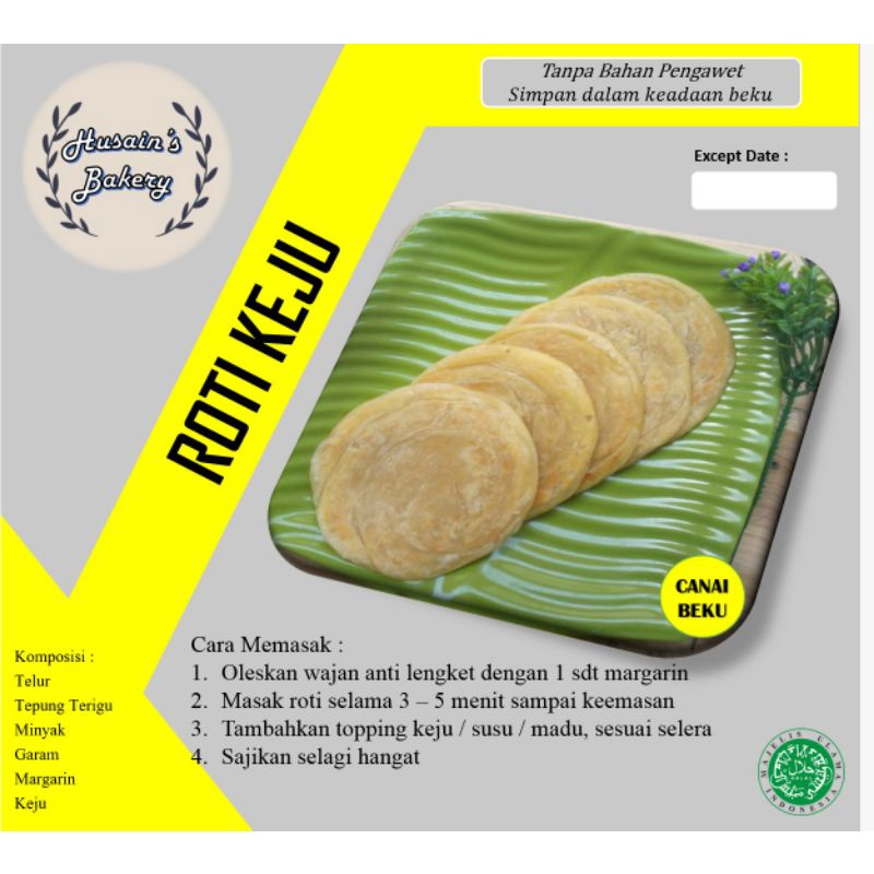 

Roti maryam keju @ 1pack isi 5