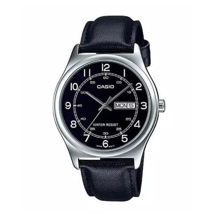 Casio Original Pria MTP-V006L-1B2UDF Leather Strap