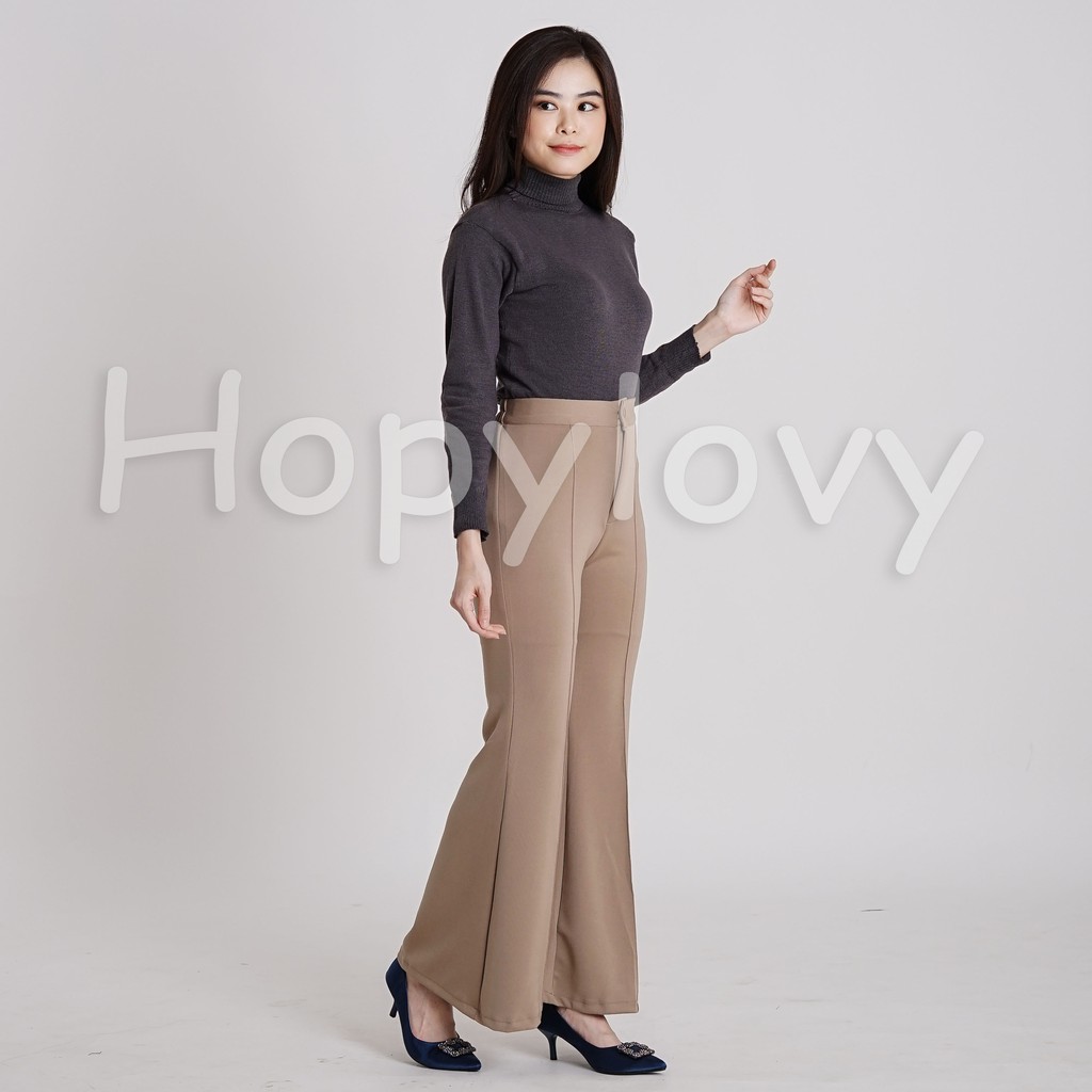 Celana Cutbray Wanita bahan Scuba Tebal Premium Pants / Celana Panjang Wanita Model Cutbray Highwaist HOPYLOVY