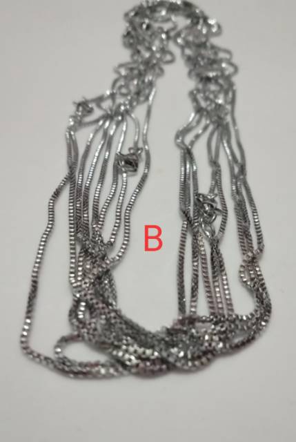 RC44.  kalung wanita Rhodhium ukuran 45 cm-1