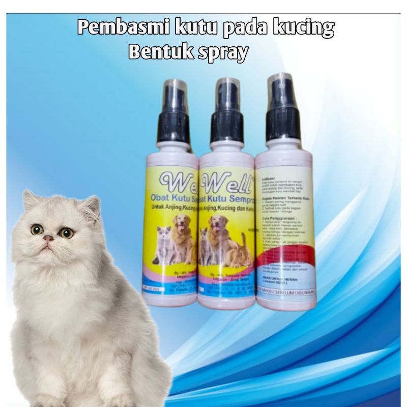 Spray kucing anjing kutuan aman terjilat