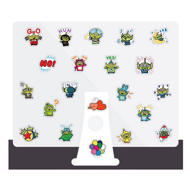 A39 STICKER 10PCS (ALIEN TOY STORY) anti air notebook scrapbook label tempel motif kartun superhero super hero unik lucu atk alat tulis kantor murah viral termurah kartun komputer leptop handphone hp smartphone koper laptop tembok kulkas disney anime