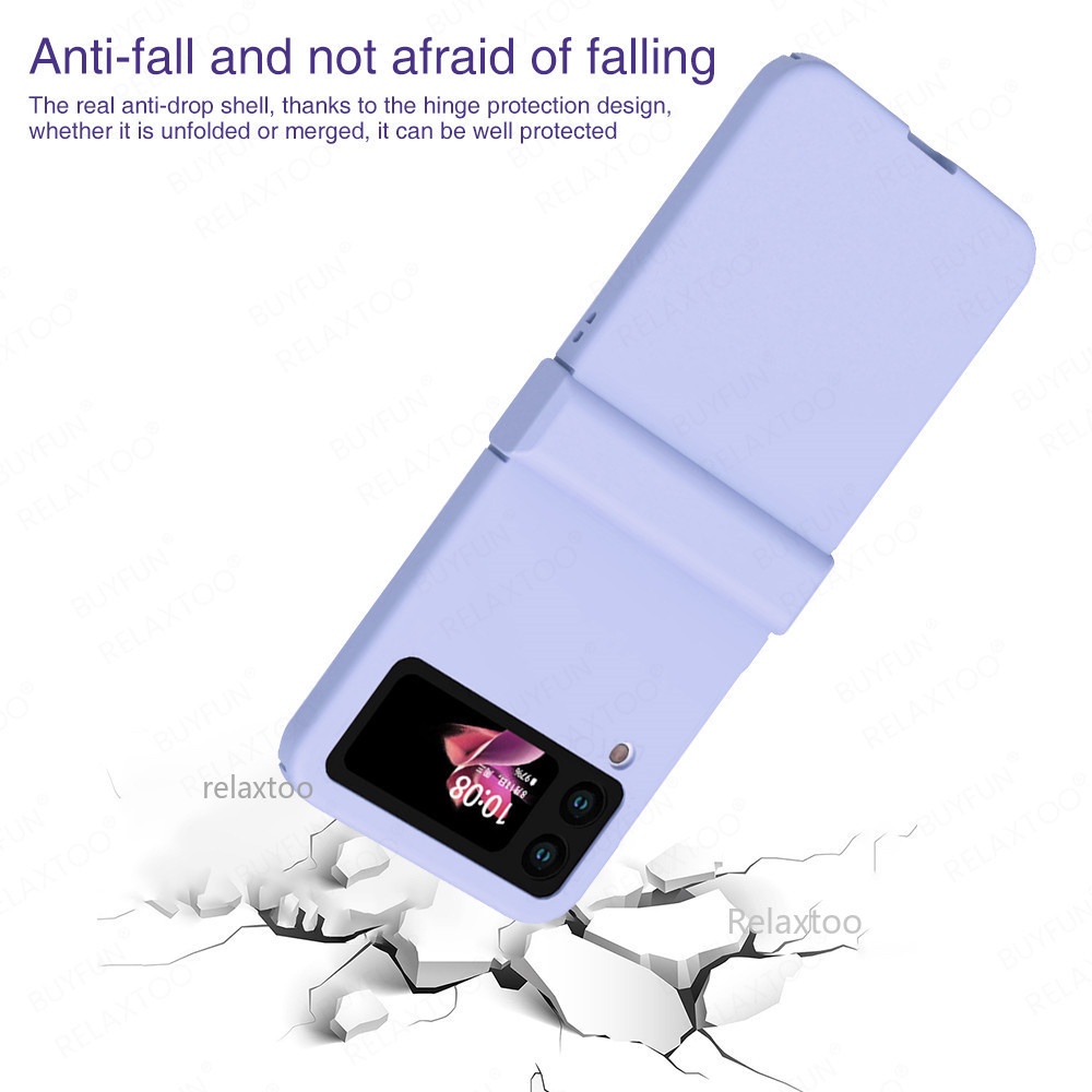 Frosted Matte Skin Feel Folding Phone Case Hinge Case Samsung Z Flip 4