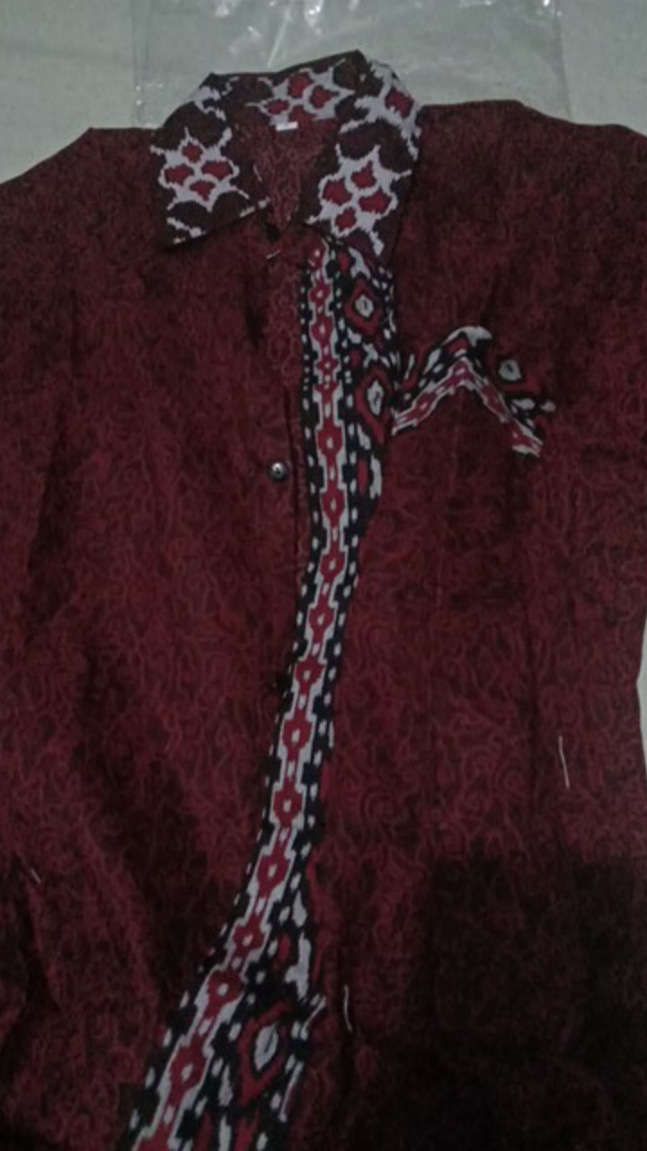 [new Arival] Wou Batik Couple Renata Gamis Family-modern Batik Couple Sarimbit Brokat Family-kg107