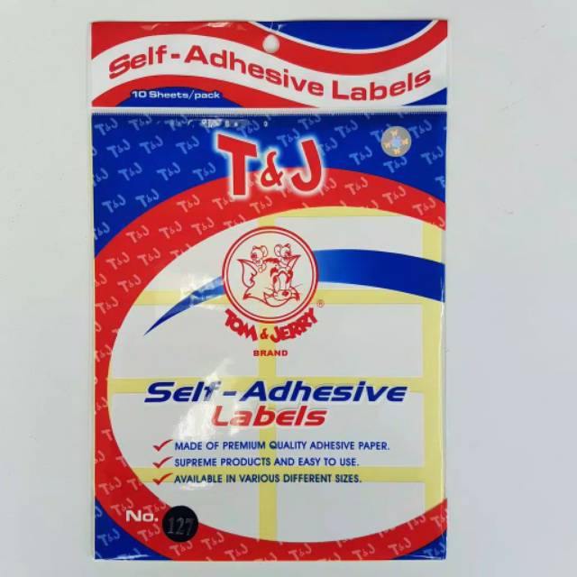 LABEL TOM &amp; JERRY 99/103/112/121/127 Self Adhesive Labels