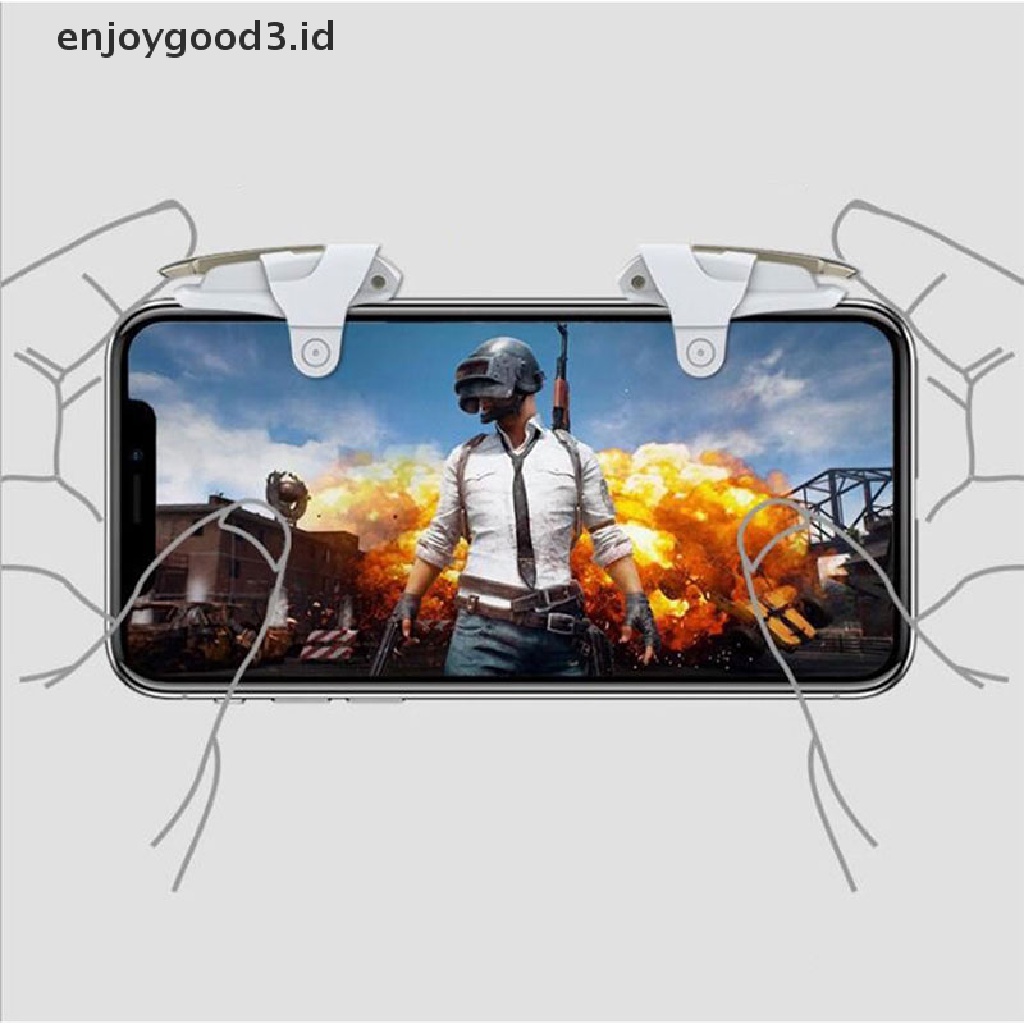 (Id) Gamepad Controller Tombol Tembak Untuk Permainan Ponsel Pubg (Dd)