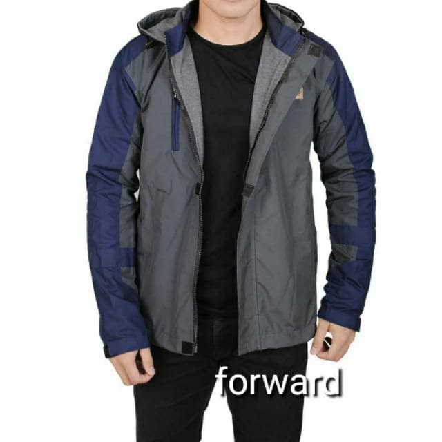 Jaket parasut parka gunung pria forward