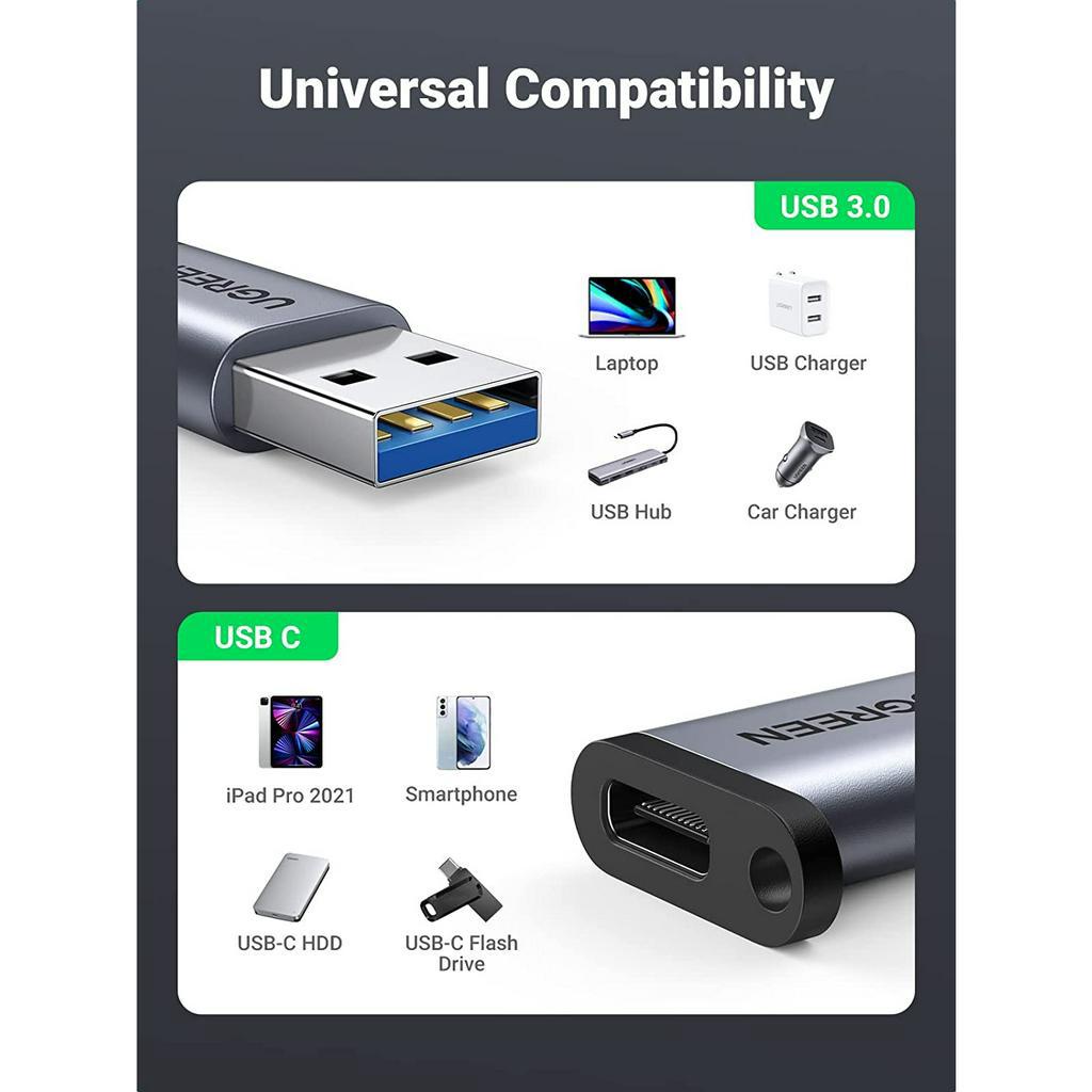 UGREEN Adapter Converter USB Type-C to USB 3.0 Female Original