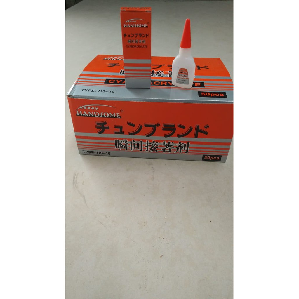 

LEM KOREA-LEM KAYU-LEM CINA-LEM 3 DETIK-LEM SUPER-MERK HANDSOME SUPERGLUE HS-10
