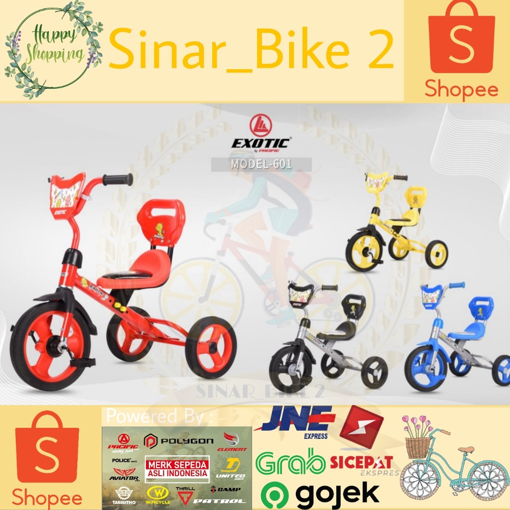 Sepeda Anak Roda Tiga Tricycle Merk Exotic Et-601
