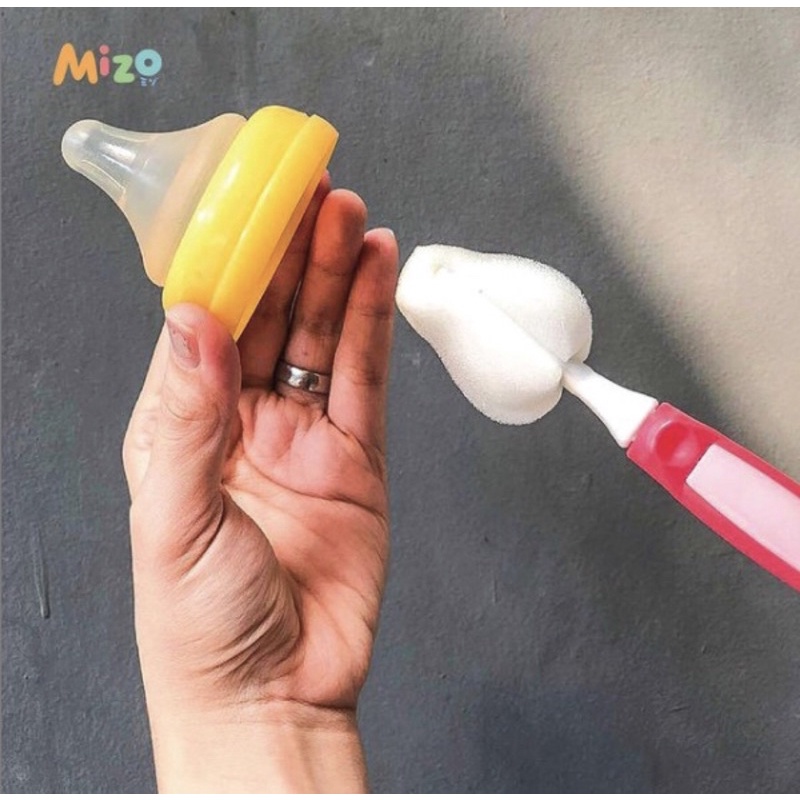 Mizo Nipple Sponge Brush | Sikat botol Susu &amp; Dot