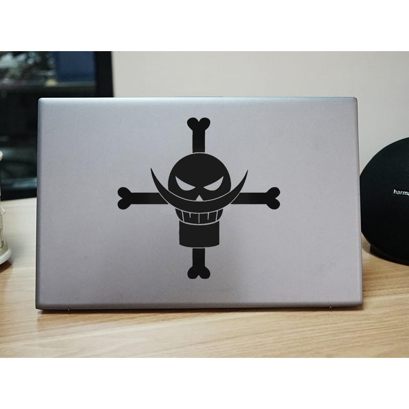 stiker laptop shirohige one piece custom cutting stiker