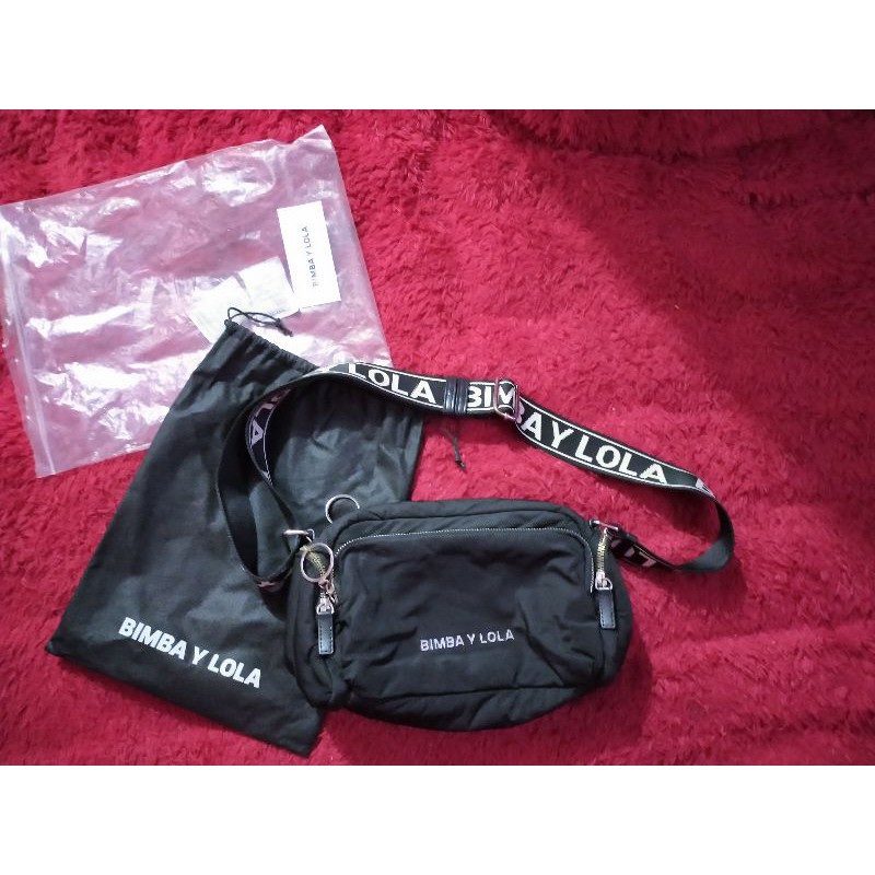 Preloved Bimba Y Lola crossbody bag summer Original - Black