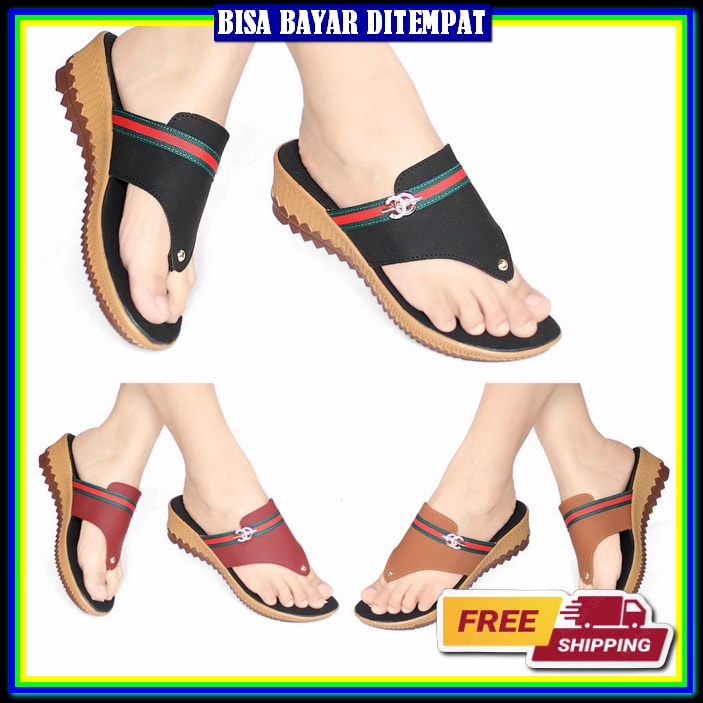 Sandal Wanita Terbaru Wedges Sandal Pesta Kondangan Ibu Wedges Perempuan Cewek Remaja Dewasa Kekinia