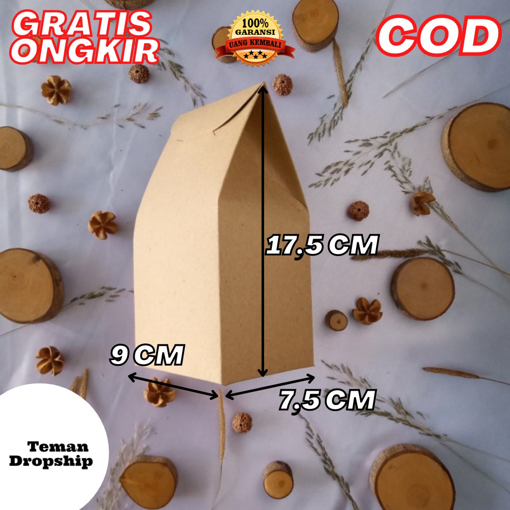 

KARDUS HAMPERS GIFT BOX KADO KARTON PACKING SOUVENIR BROWNKRAFT 280GR 17,5X9X7,5 CM