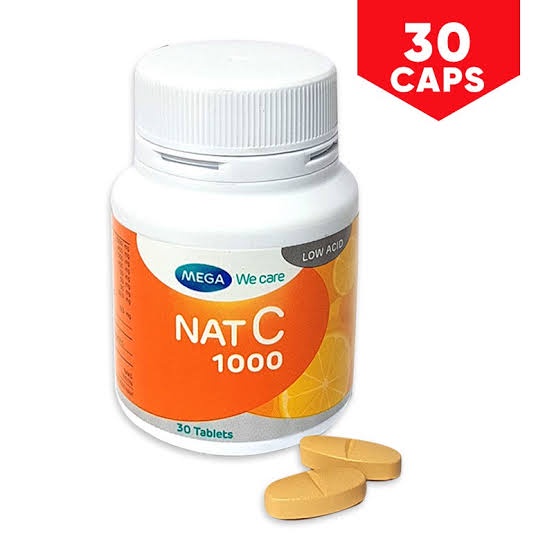 MEGA WE CARE VITAMIN NAT C 1000 C 1000MG UNTUK DAYA TAHAN TUBUH ISI 30 TABLET
