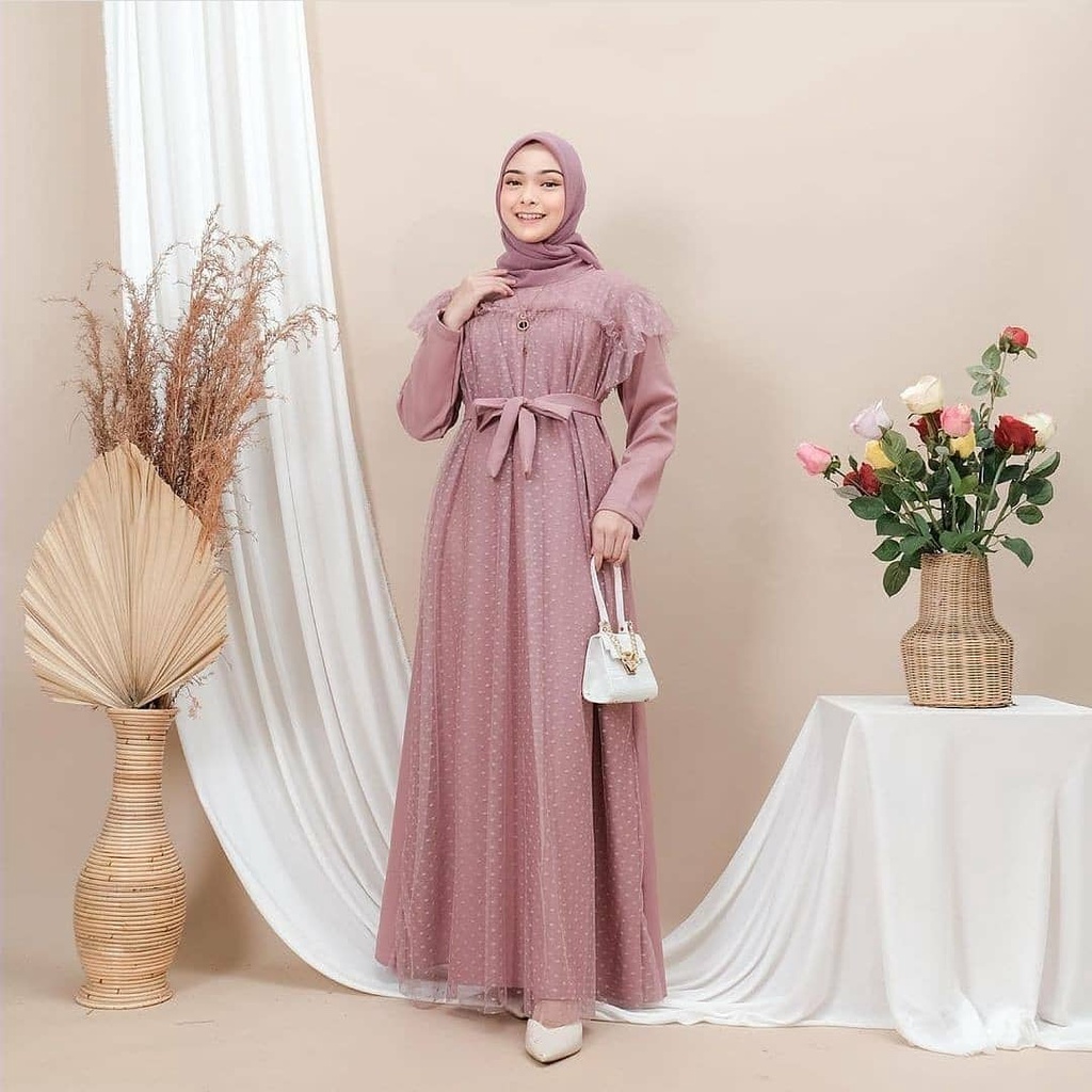 MISKA MAXI IK MOSSCRAPE MIX TILE Gamis Wanita Gamis Wanita Terbaru 2021 Gamis Murah Meriah Promo Gamis Remaja Gamis Muslim Kondangan Gamis Polos BEST SELLER