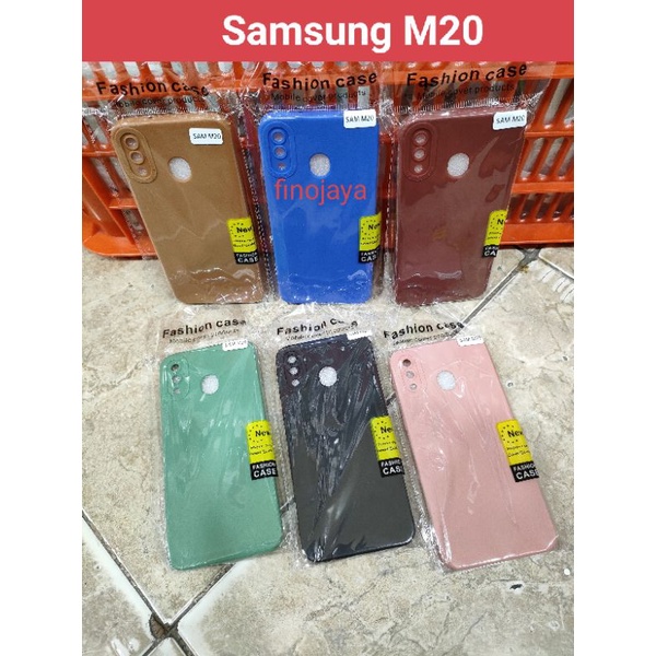 Softcase Samsung M20 Silikon Casing Selicon Case Macaron Pelindung Lensa Pro Camera