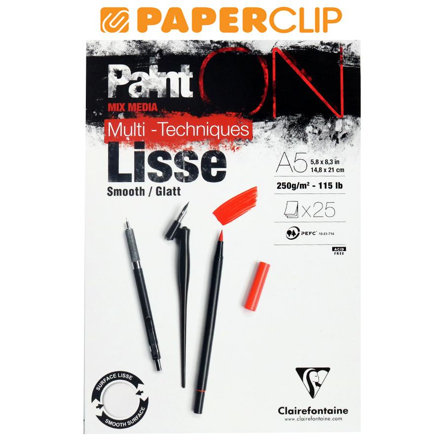 

PAPER PAD CLAIREFONTAINE PAINT ON SMOOTH WHITE A5 975728C
