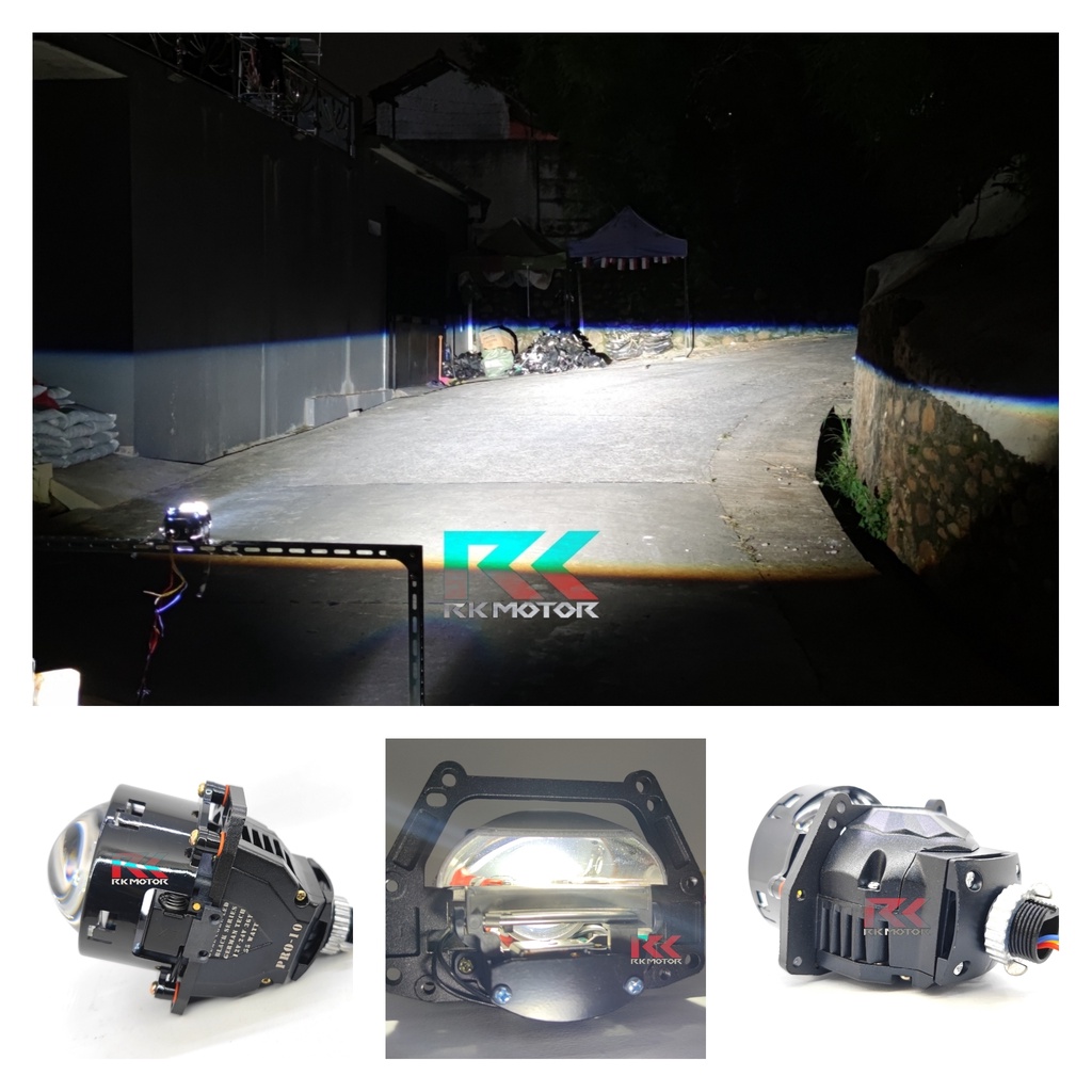 Lampu Projector Bi Led 55w 3inch Blue Lens Dual Chip