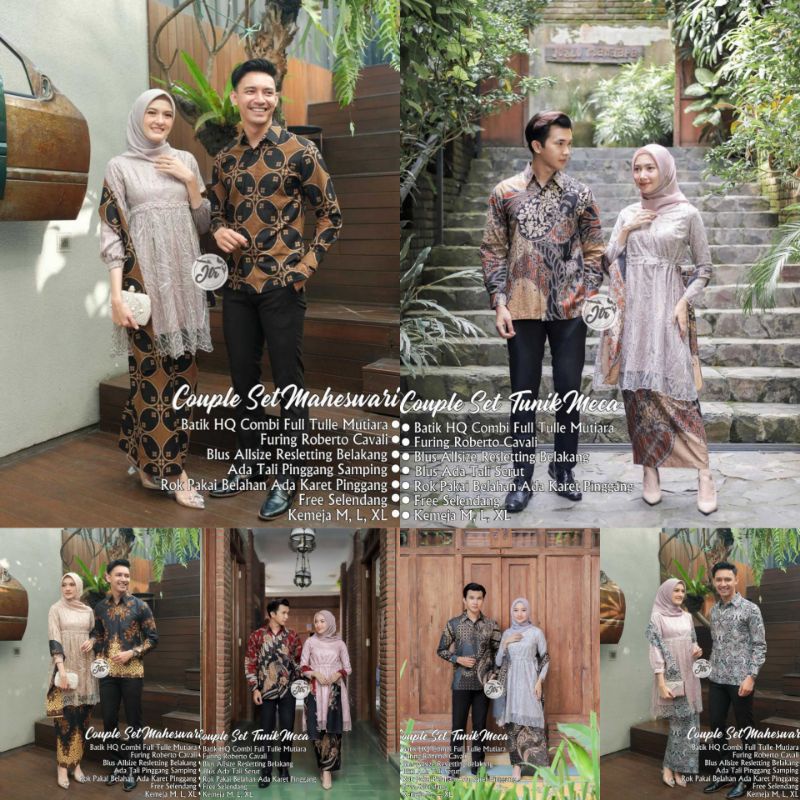 NEW COUPLE SET MAHESWARI BEST SELLER KEBAYA BATIK KEKINIAN